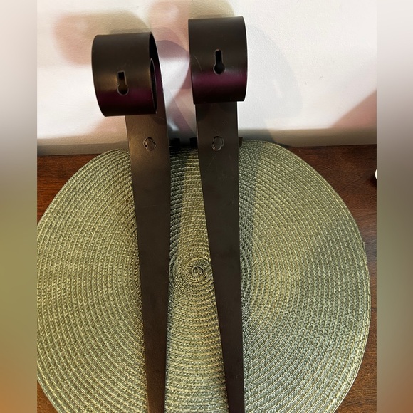 Multistore 2002 set of 2 Black Metal Wall Sconces Candle Holders, Glass Inserts. - Picture 9 of 11